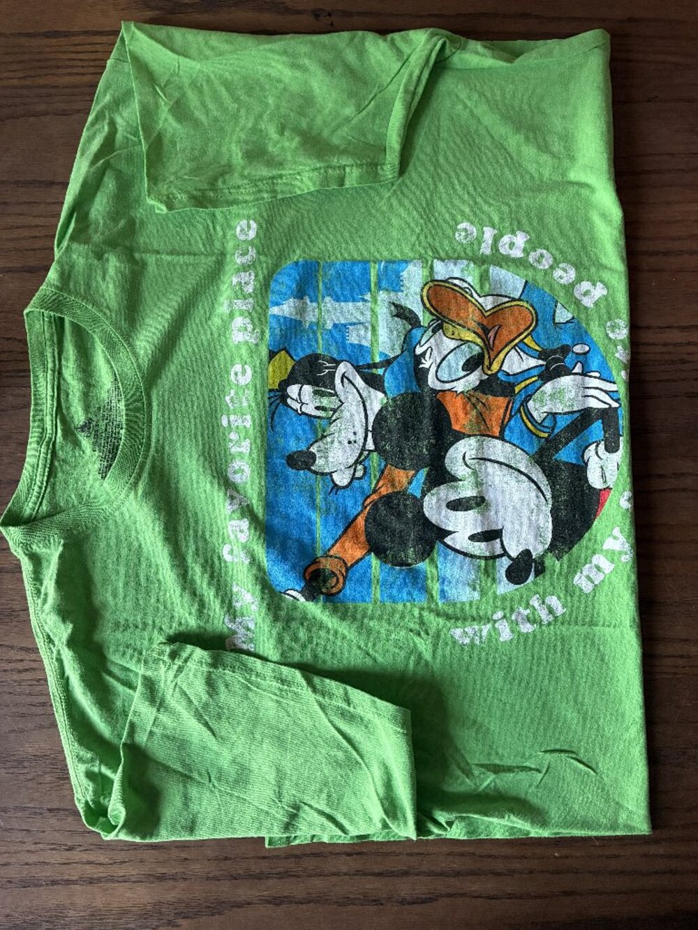 Disney T-Shirt "My Favorite Place with My Favorite People"; Green; XXL